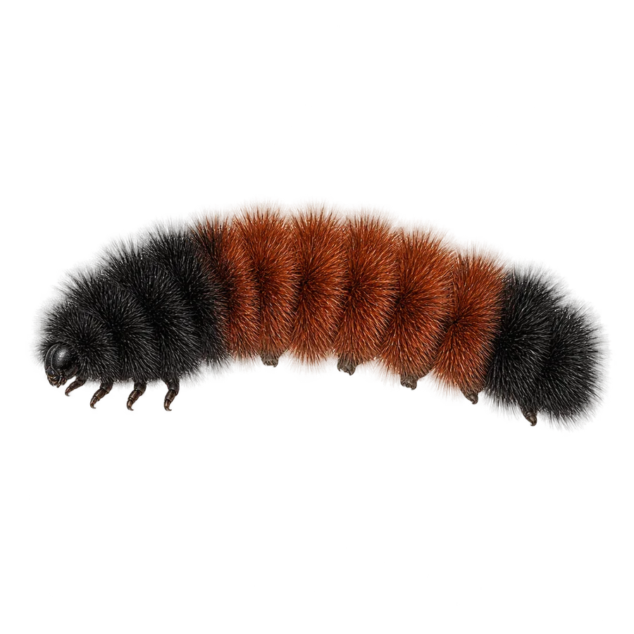 Banded woolly bear, larva illustration