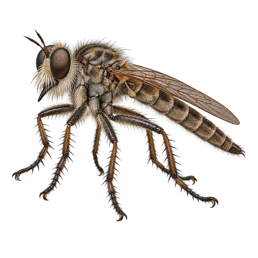 Robber fly illustration