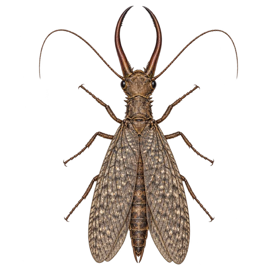 Eastern dobsonfly, male illustration