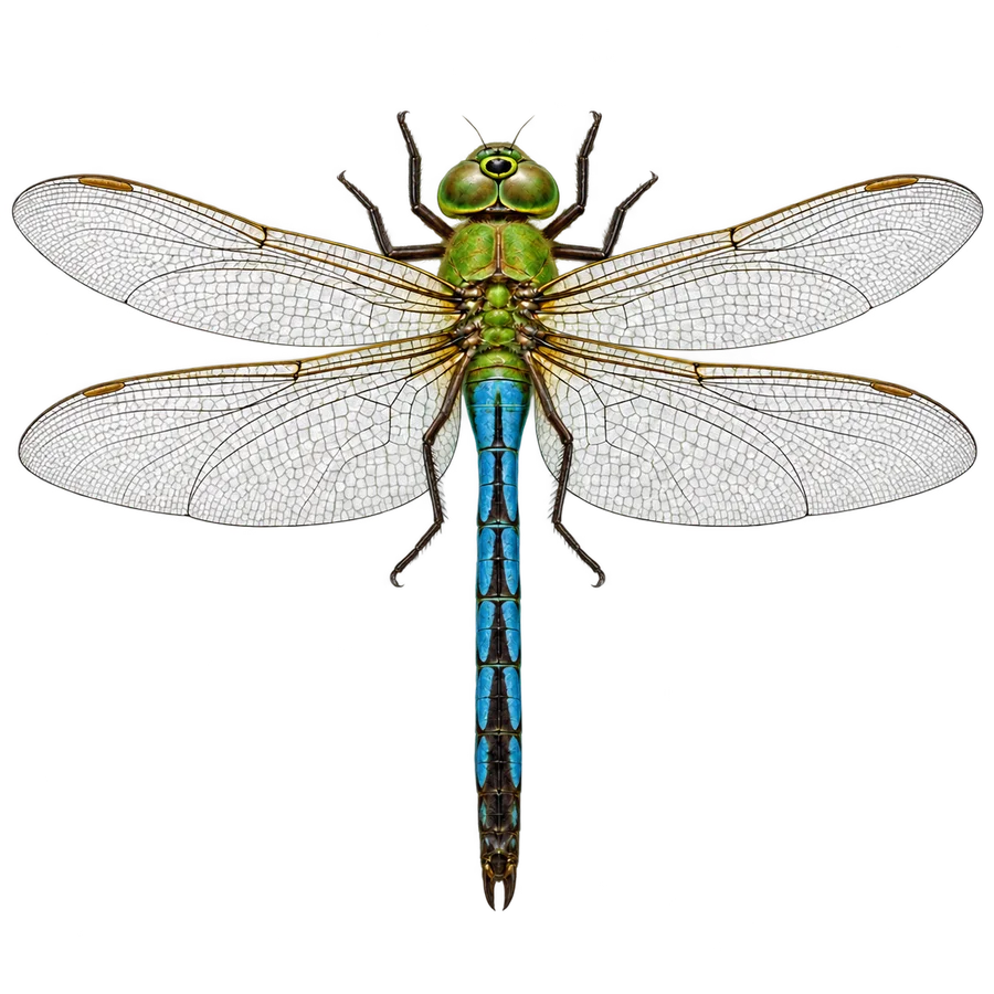 Common green darner, male illustration