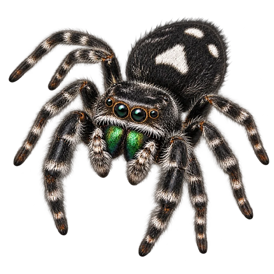 Bold jumping spider illustration